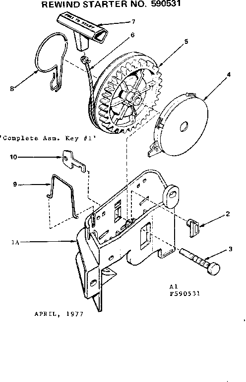Craftsman 131903112 rewind starter diagram