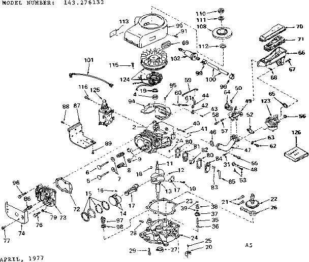 Craftsman 917250830-1977 replacement parts diagram