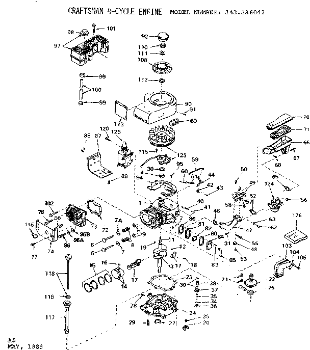 Craftsman 502256171 replacement parts diagram