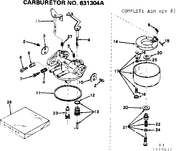 Craftsman 91725721 carburetor diagram