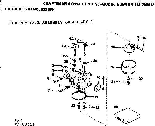 Craftsman 917257120 carburetor diagram