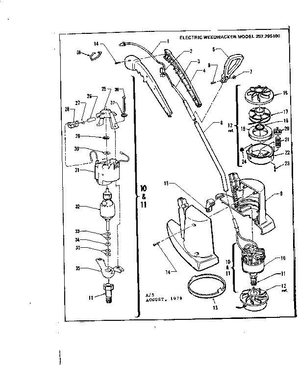 Craftsman 257795100 replacement parts diagram
