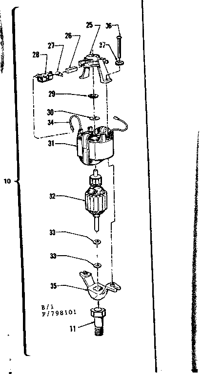 Craftsman 257798101 motor assembly diagram