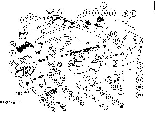 Craftsman 358350820-1975 main frame diagram