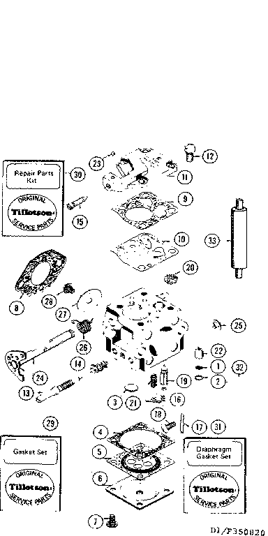 Craftsman 358350820-1975 carburetor diagram