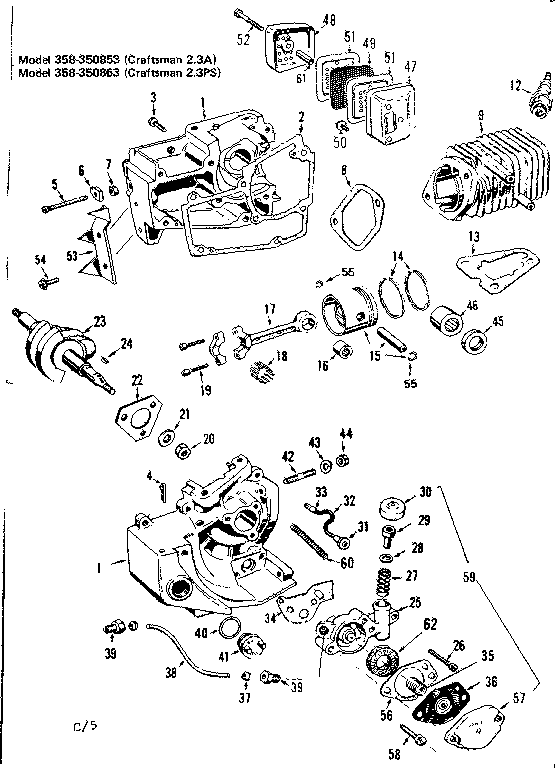 Craftsman 358350863 pump assembly diagram