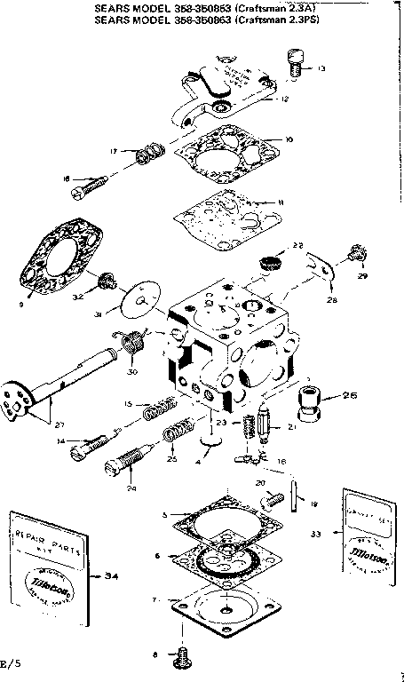 Craftsman 358350863 carburetor diagram