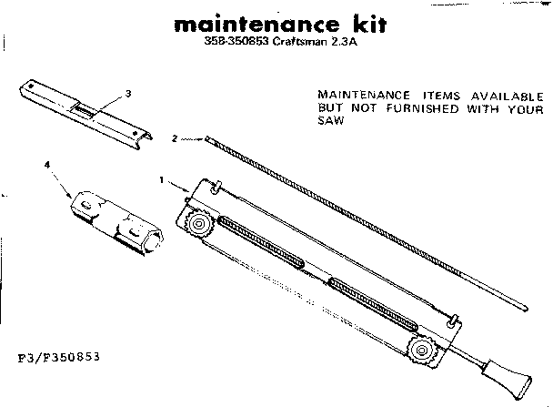 Craftsman 358350863 maintenance kit diagram