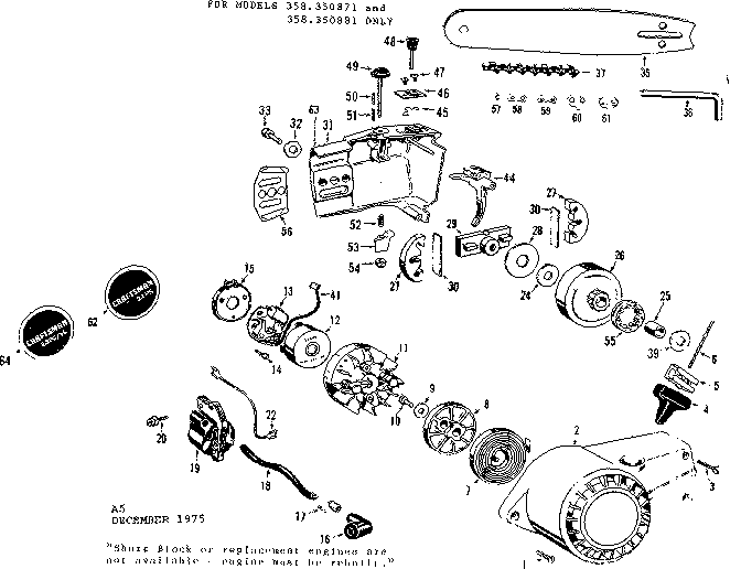Craftsman 358350871 flywheel assembly diagram