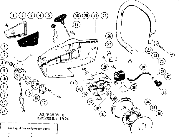 Craftsman 358350910 12 in.chain saw diagram