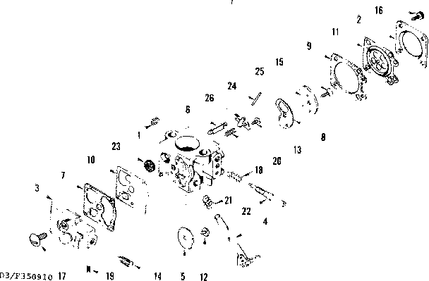 Craftsman 358350910 12 in. chain saw diagram