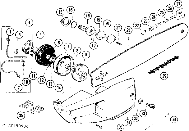 Craftsman 358350930 guide bar diagram