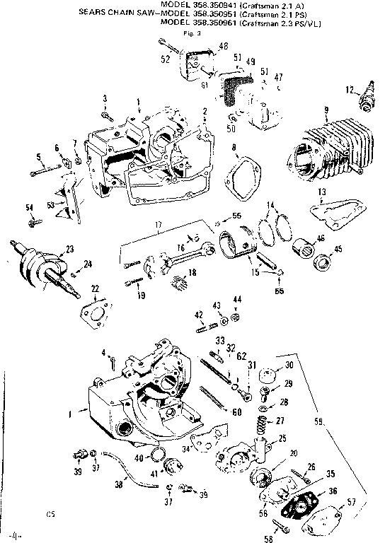Craftsman 358350941 pump assembly diagram