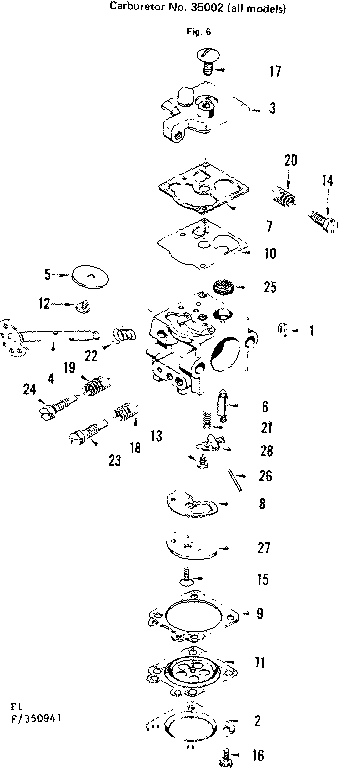 Craftsman 358350941 carburetor diagram