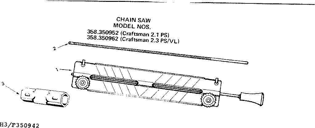 Craftsman 358350952 maintenance kit diagram
