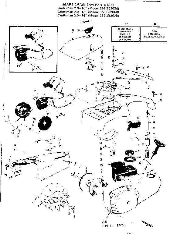 Craftsman 358352020 main frame diagram