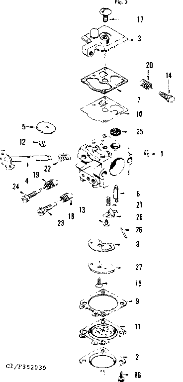 Craftsman 358352030 carburetor diagram