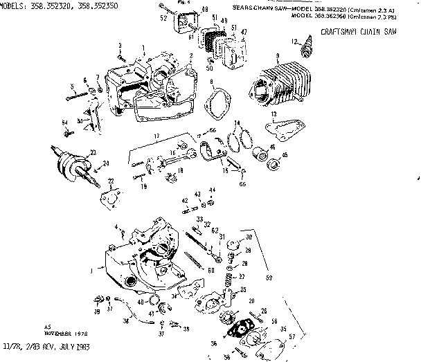 Craftsman 358352320 pump assembly diagram