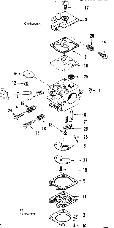 Craftsman 358352320 carburetor diagram