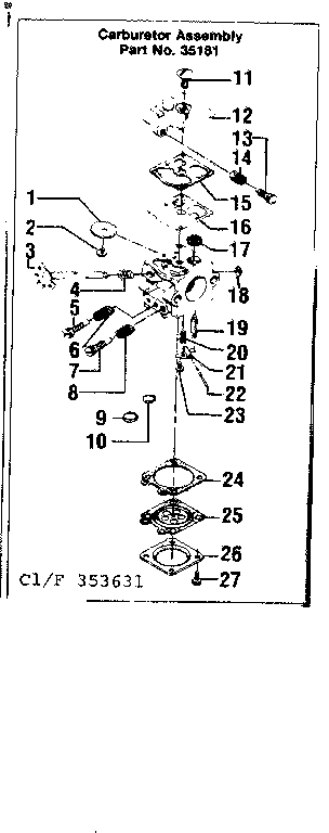 Craftsman 358353631 carburetor diagram