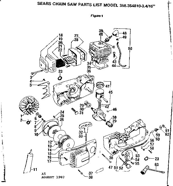 Craftsman 358354810 16 inch diagram