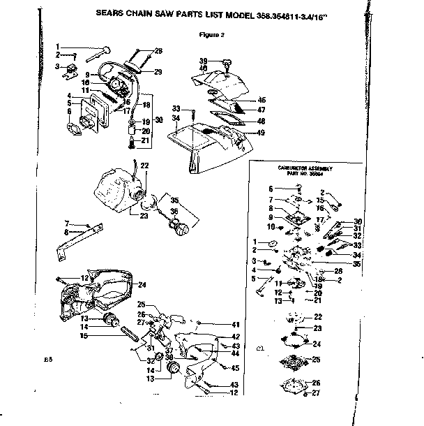 Craftsman 358354811 carburetor diagram