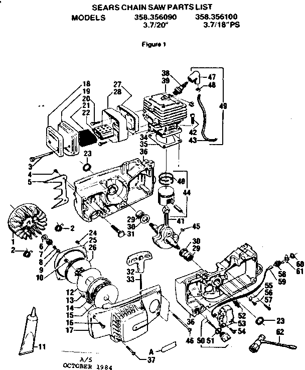 Craftsman 358356090 flywheel assembly diagram