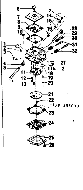 Craftsman 358356090 carburetor assembly diagram