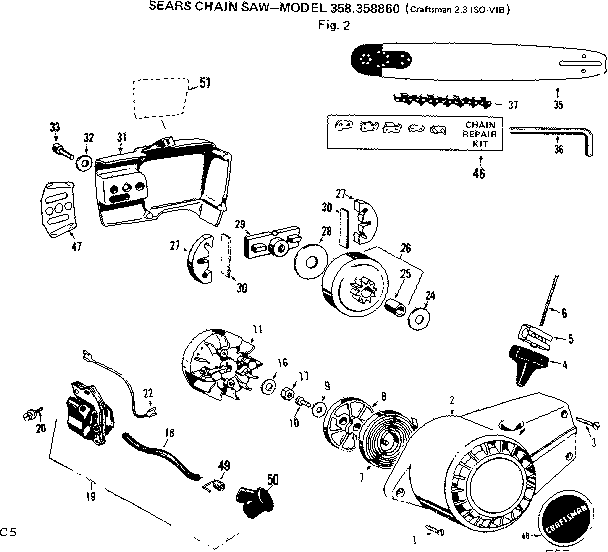 Craftsman 358358860 flywheel assembly diagram