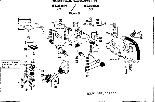 Craftsman 358358870 5.2 chain saw powerheads diagram