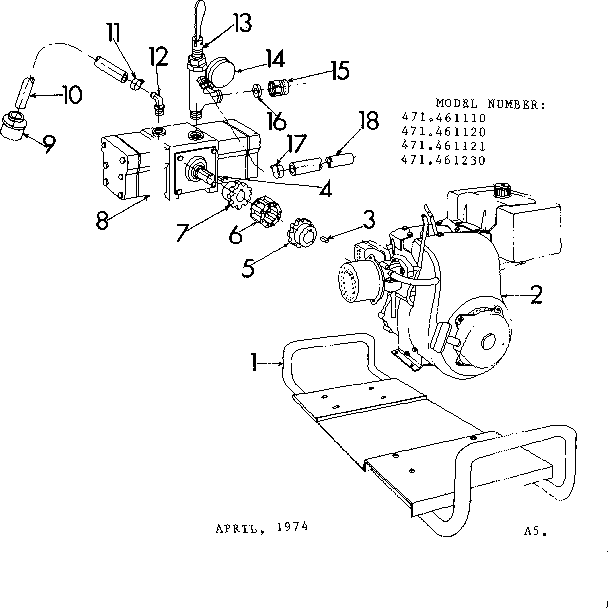 Craftsman 471461230 engine diagram