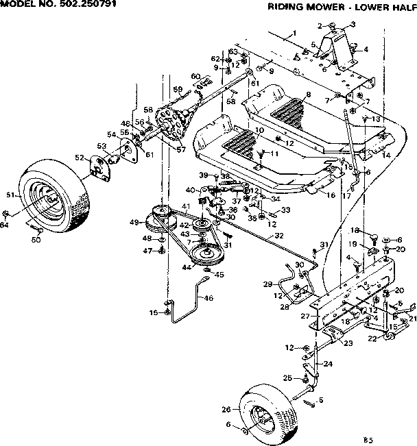 Craftsman 502250791 lower half diagram