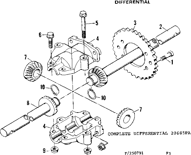 Craftsman 502250791 differential diagram
