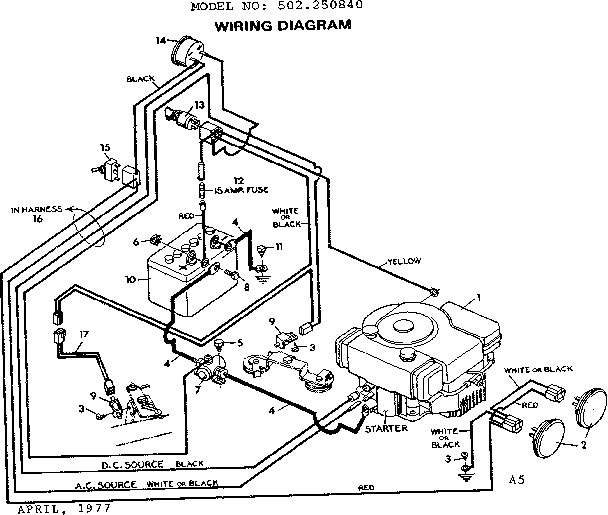 Craftsman 502250840 wiring diagram diagram