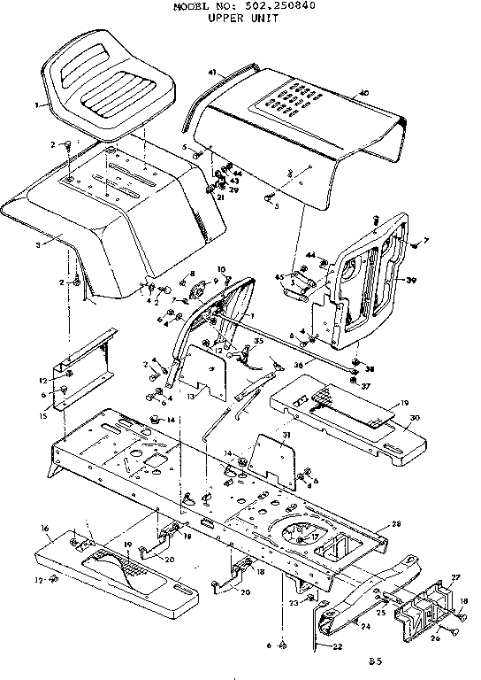 Craftsman 502250840 upper unit diagram