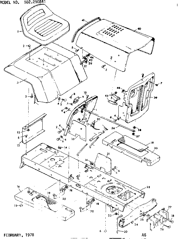 Craftsman 502250841 main frame diagram