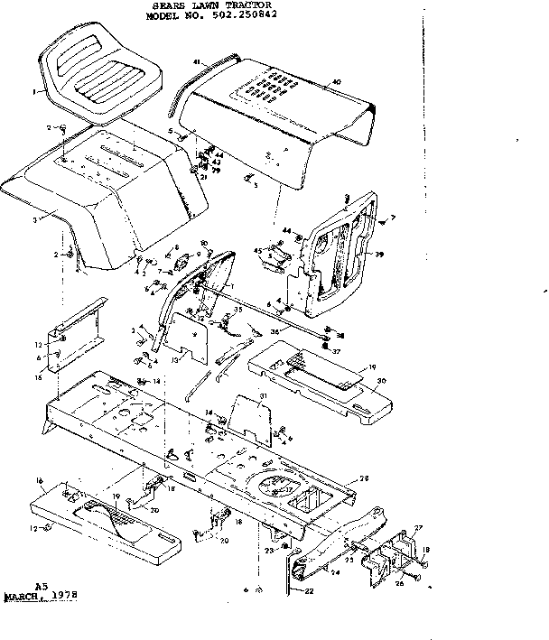Craftsman 502250842 main frame diagram