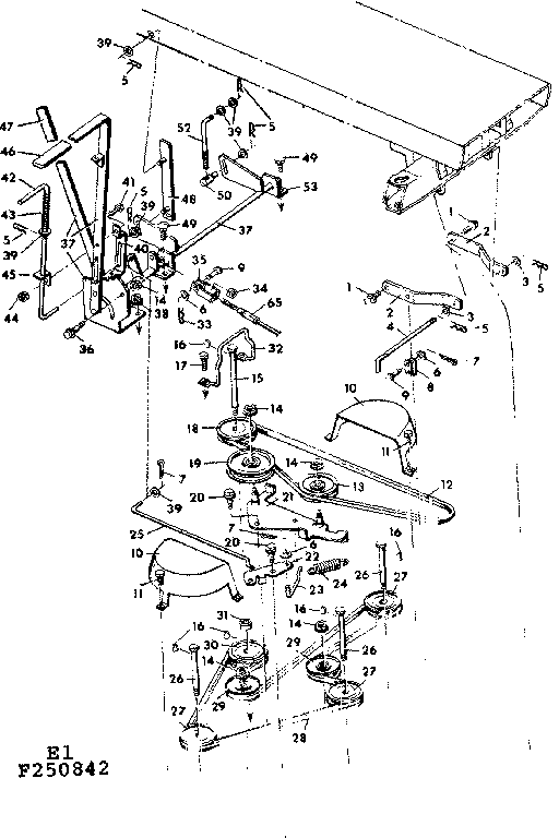 Craftsman 502250842 lift assembly diagram