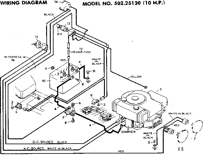 Craftsman 50225130 wiring diagram diagram