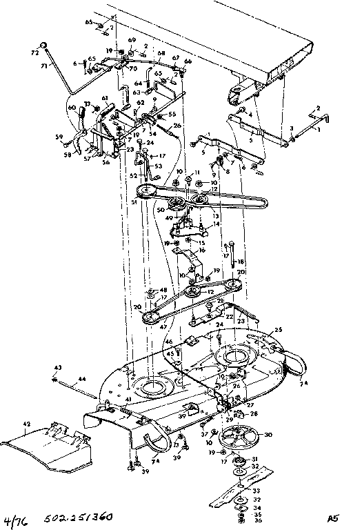 Craftsman 502251360 replacement parts diagram