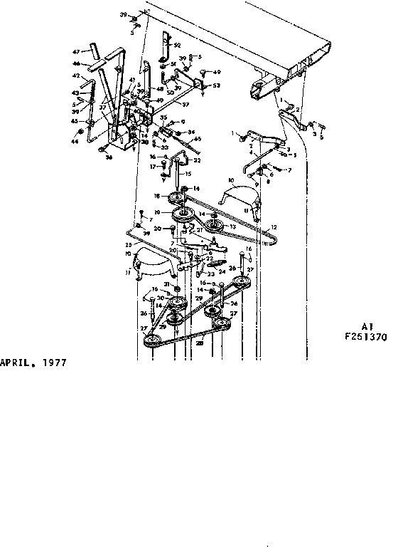 Craftsman 502251370 lift assembly diagram