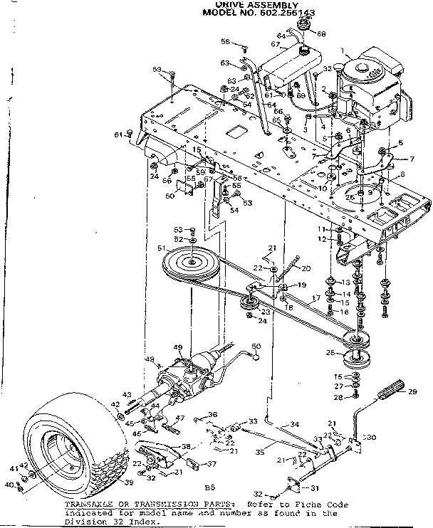 Craftsman 502255143 drive assembly diagram