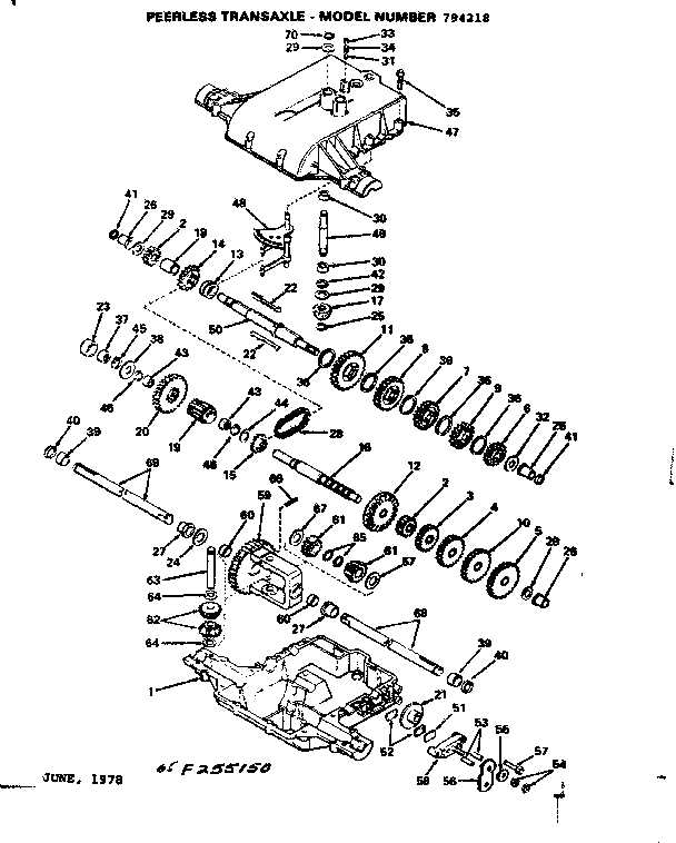 Craftsman 502255150 peerless transaxle diagram