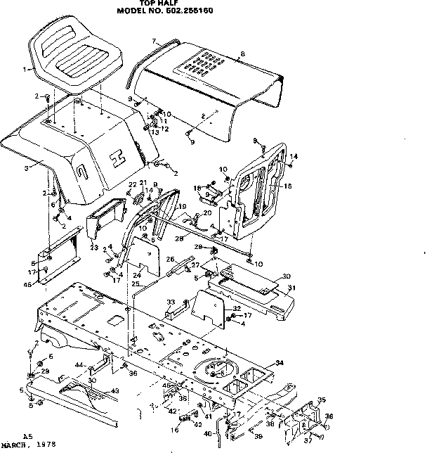 Craftsman 502255160 top half diagram