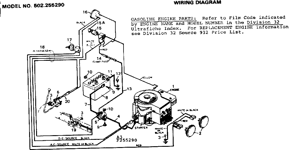 Craftsman 502255290 wiring diagram diagram