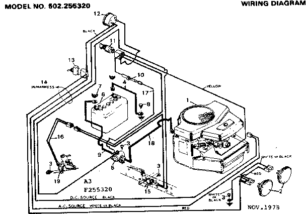 Craftsman 502255320 wiring diagram diagram
