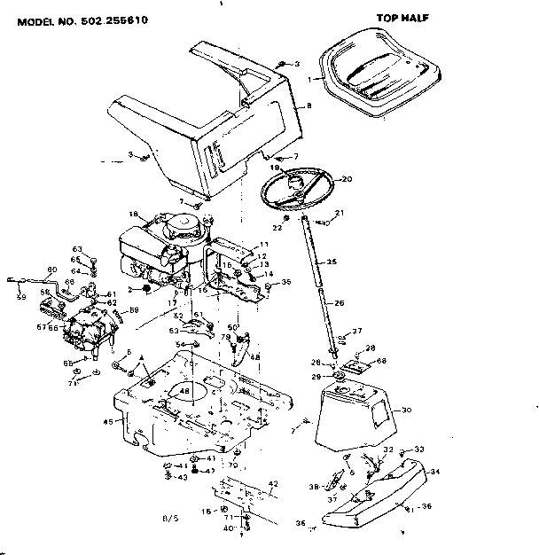 Craftsman 502255610 main frame diagram