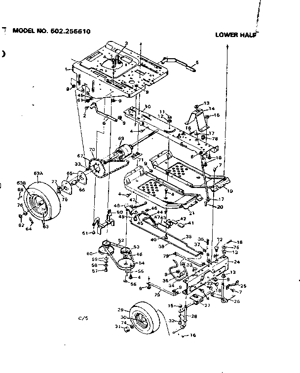 Craftsman 502255610 drive diagram