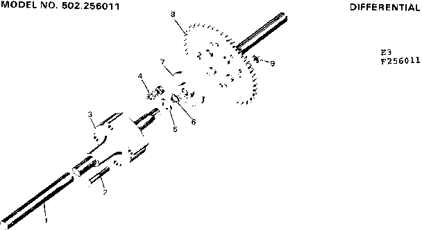 Craftsman 502256011 differential diagram