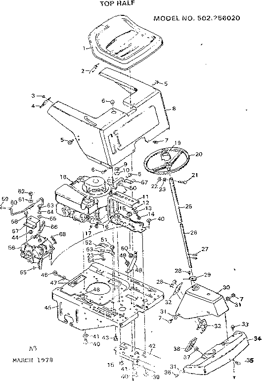 Craftsman 502256020 top half diagram